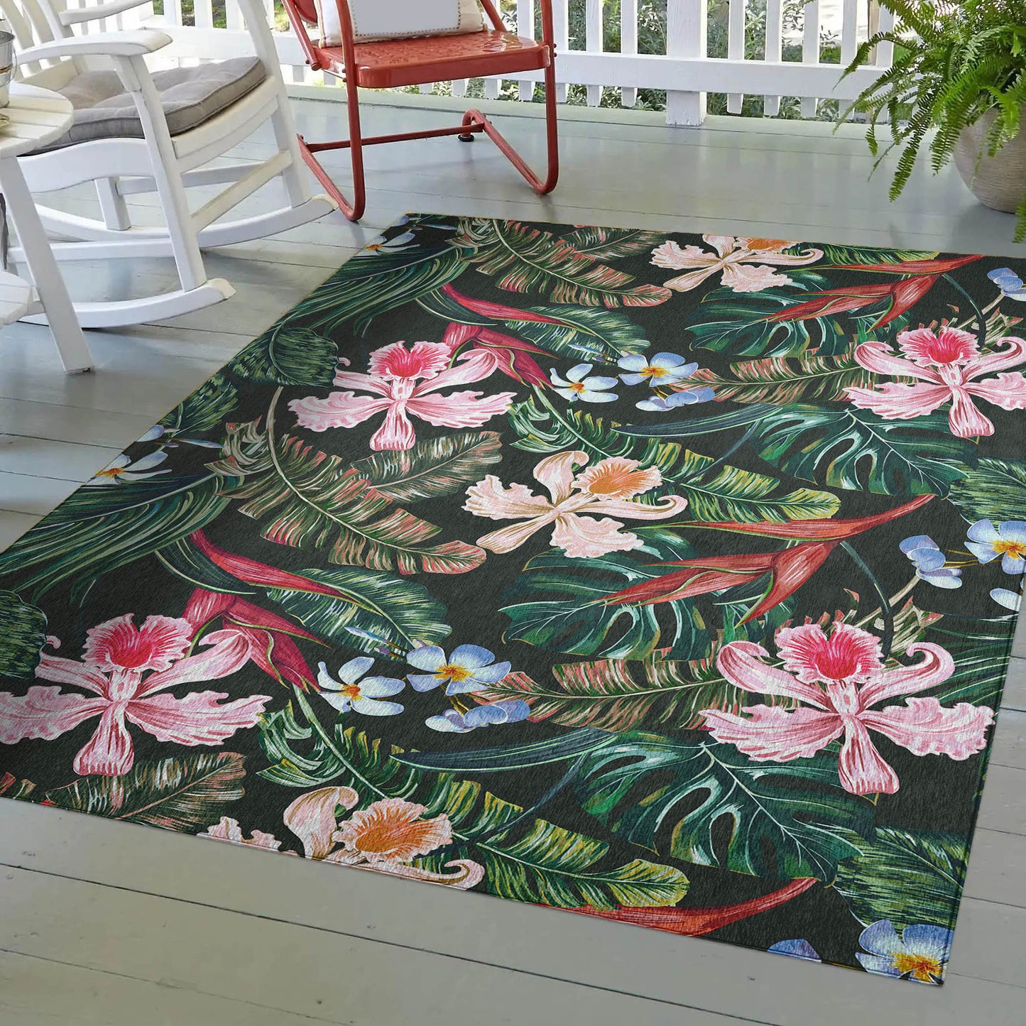 Machine Made Tropics TC6 Black - Dalyn Rugs