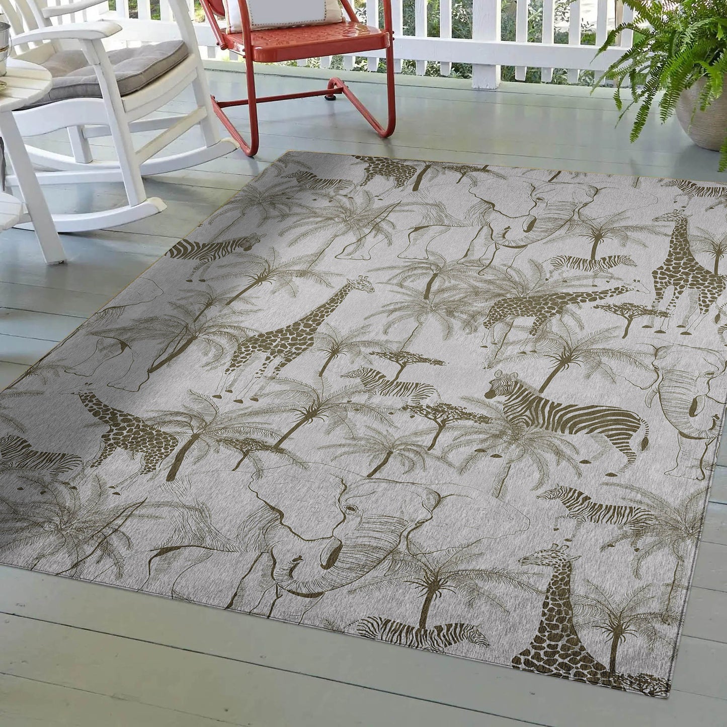 Machine Made Tropics TC7 Gray - Dalyn Rugs