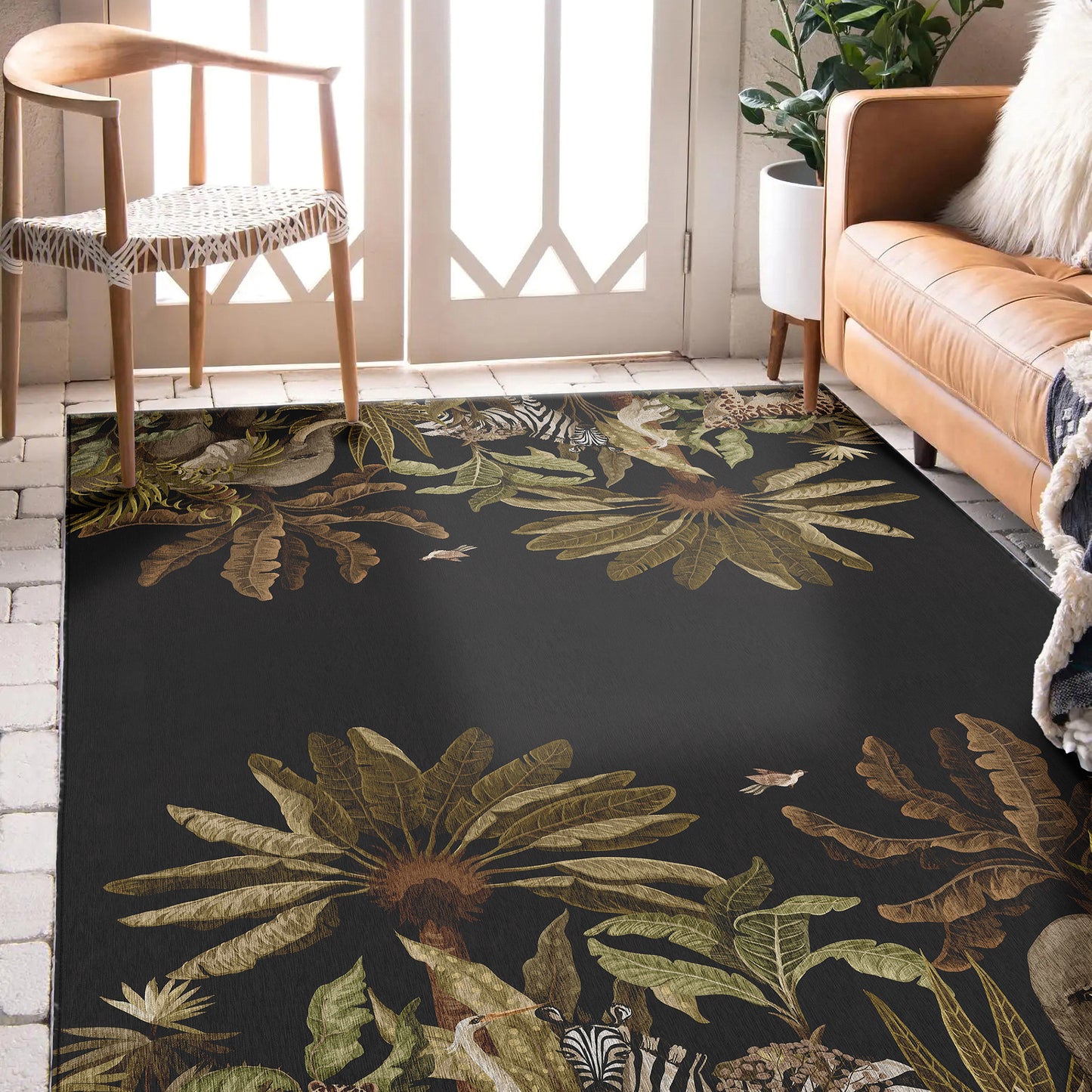 Machine Made Tropics TC8 Black - Dalyn Rugs