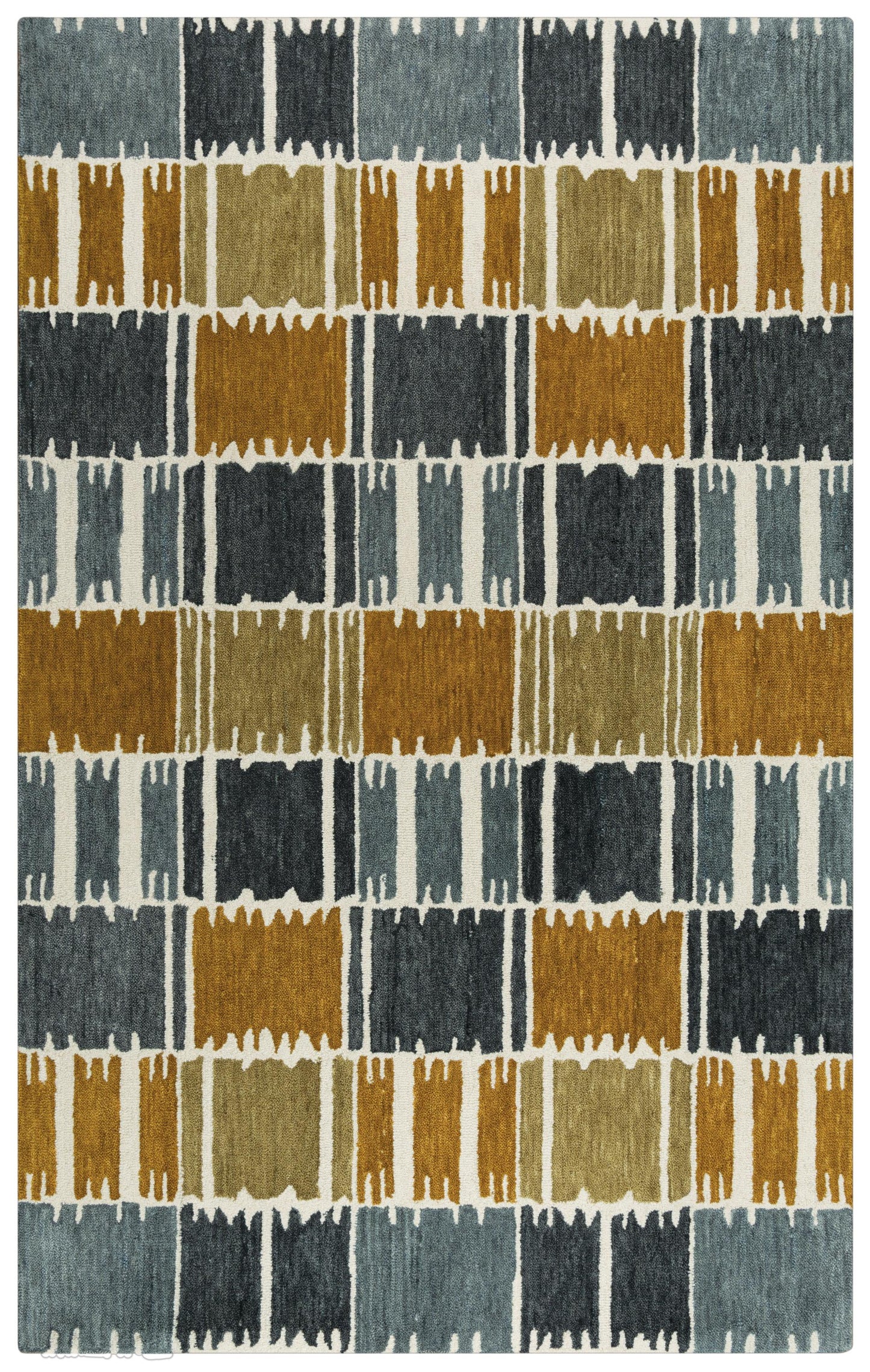 Tetra TET101 Gray Hand-Tufted Rug - Rizzy