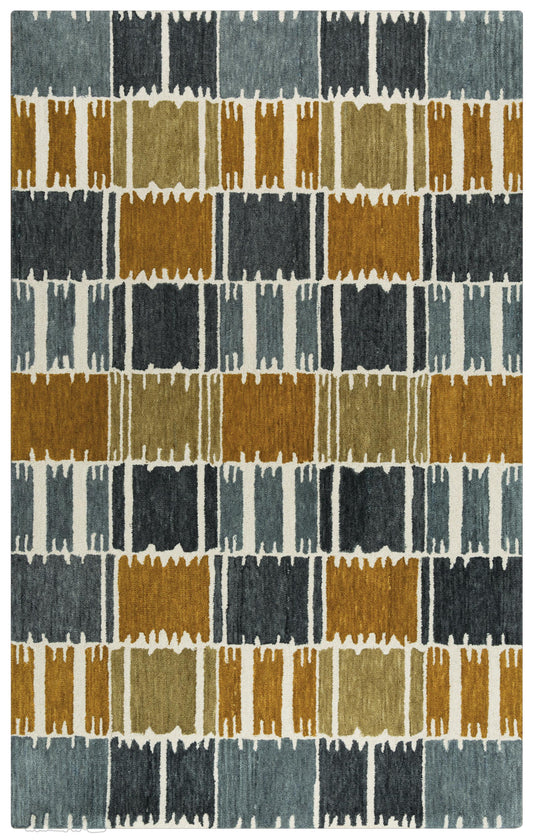 Tetra TET101 Gray Hand-Tufted Rug - Rizzy