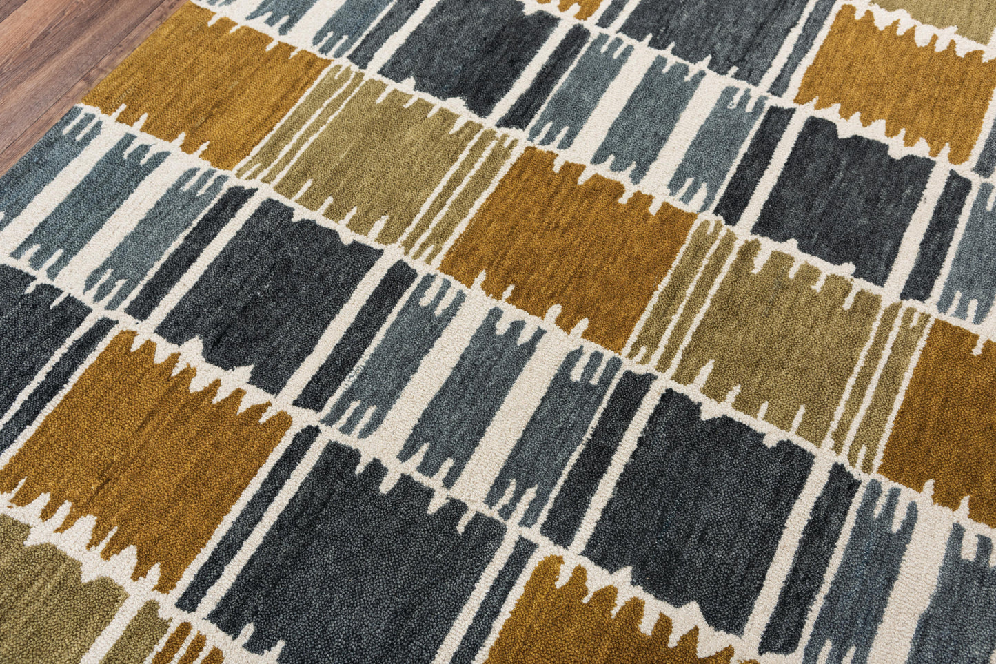 Tetra TET101 Gray Hand-Tufted Rug - Rizzy