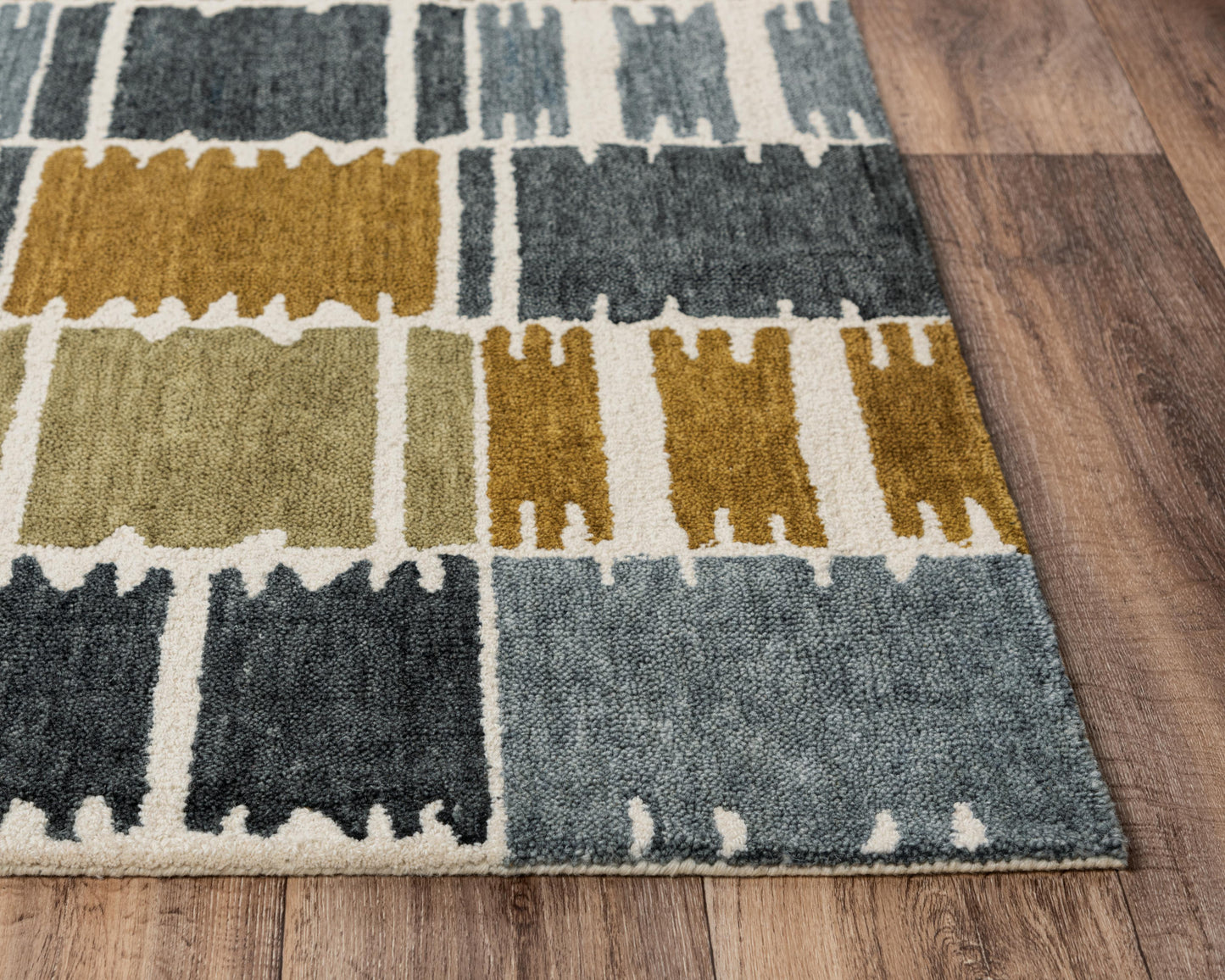 Tetra TET101 Gray Hand-Tufted Rug - Rizzy