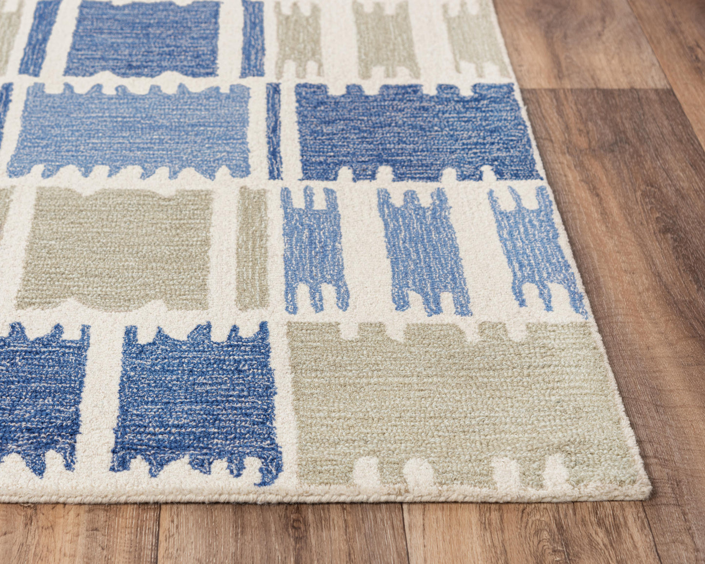 Tetra TET102 Blue Hand-Tufted Rug - Rizzy