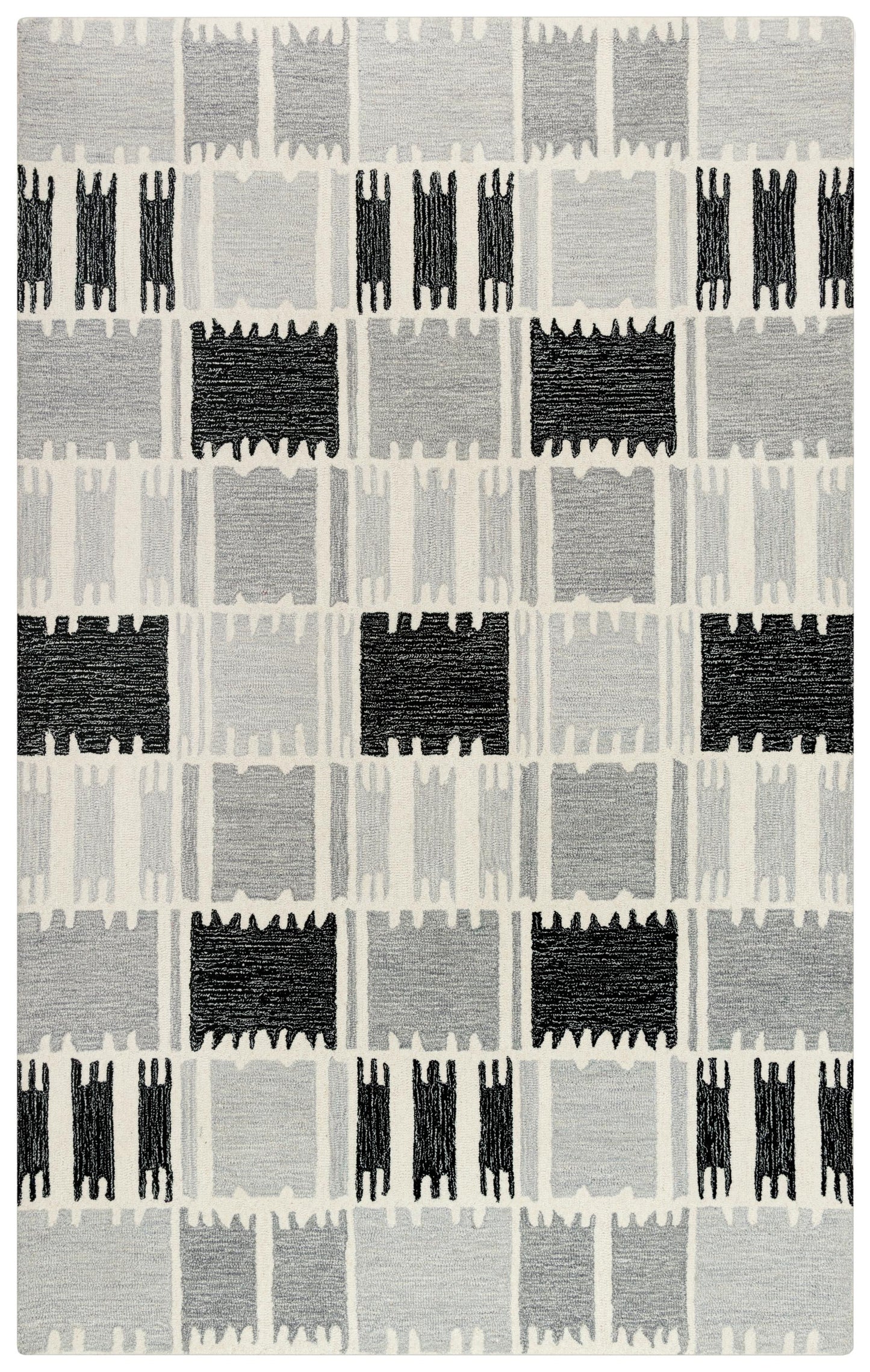 Tetra TET103 Gray Hand-Tufted Rug - Rizzy