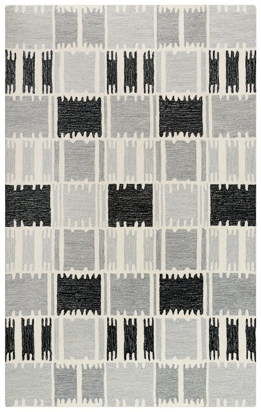 Tetra TET103 Gray Hand-Tufted Rug - Rizzy