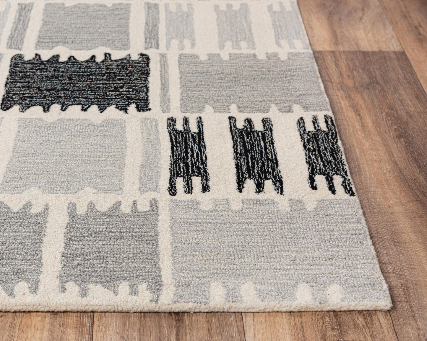 Tetra TET103 Gray Hand-Tufted Rug - Rizzy