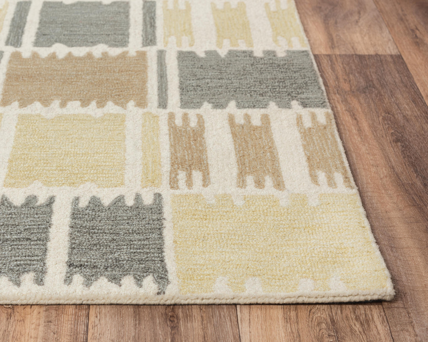 Tetra TET104 Beige Hand-Tufted Rug - Rizzy