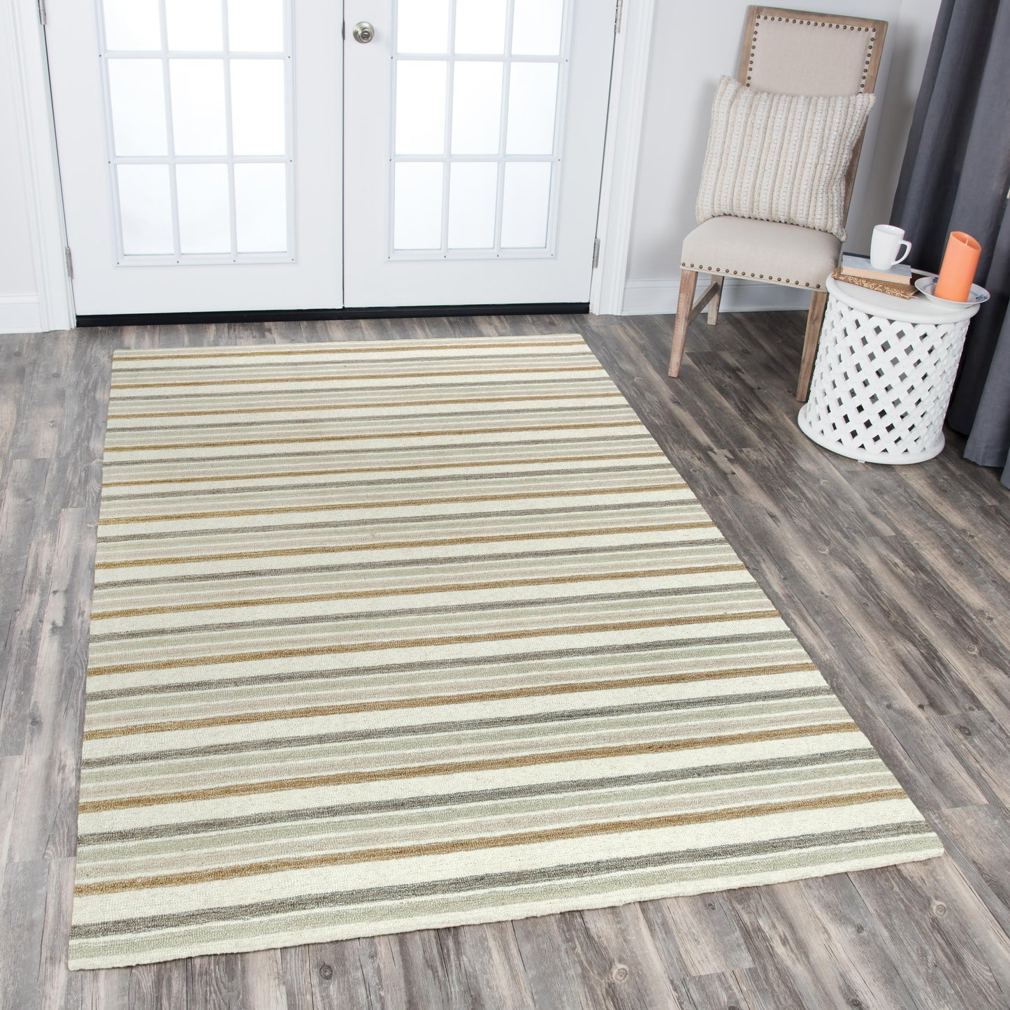 Tetra TET105 Ivory Hand-Tufted Rug - Rizzy