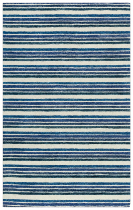 Tetra TET106 Blue Hand-Tufted Rug - Rizzy