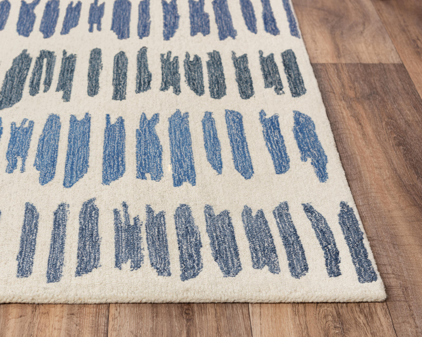Tetra TET109 Ivory/Blue Hand-Tufted Rug - Rizzy
