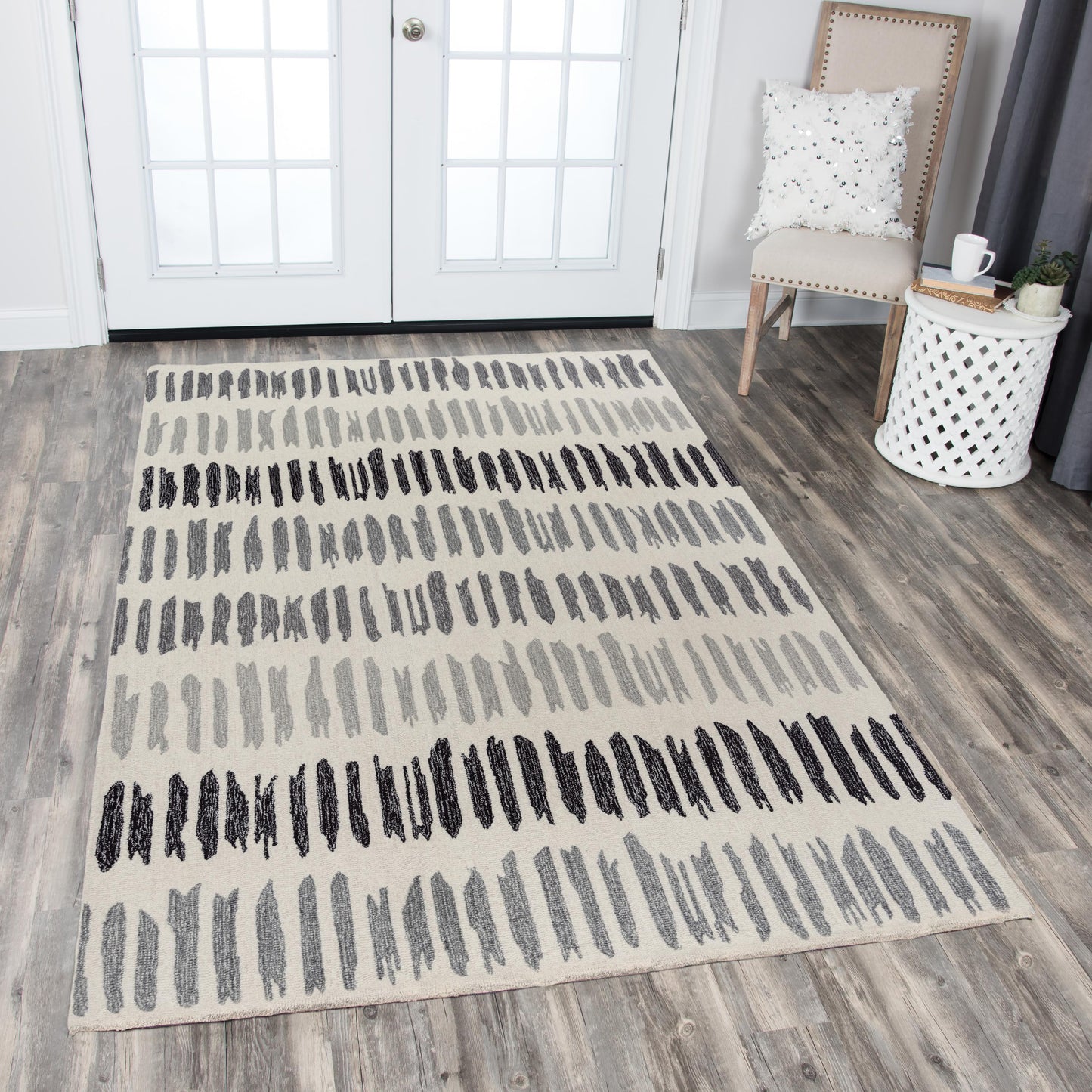 Tetra TET110 Gray Hand-Tufted Rug - Rizzy