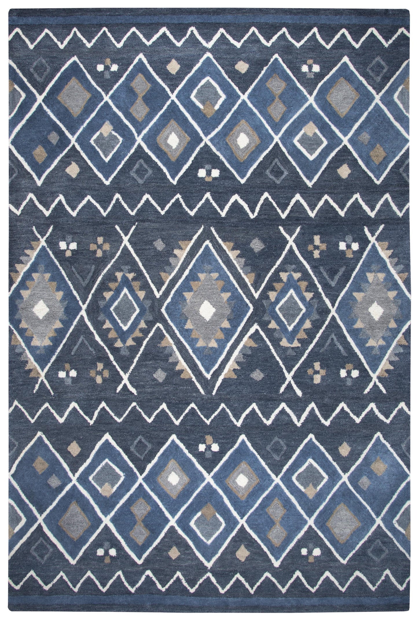 Tumble Weed Loft TL647A Indigo/Natural Hand-Tufted Rug - Rizzy