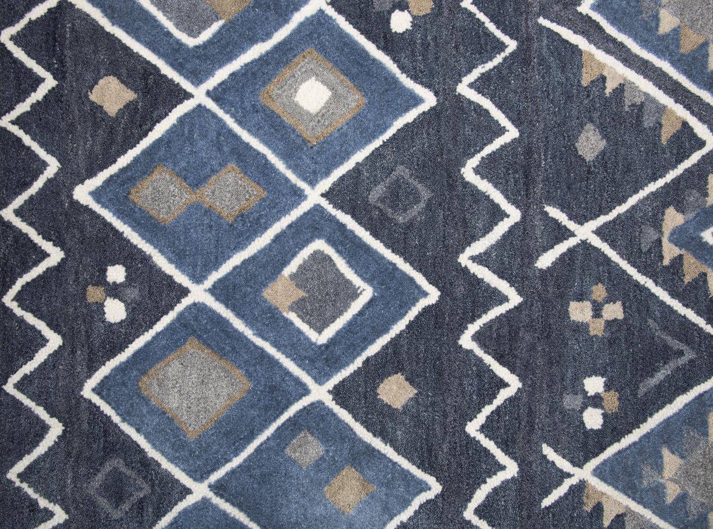 Tumble Weed Loft TL647A Indigo/Natural Hand-Tufted Rug - Rizzy