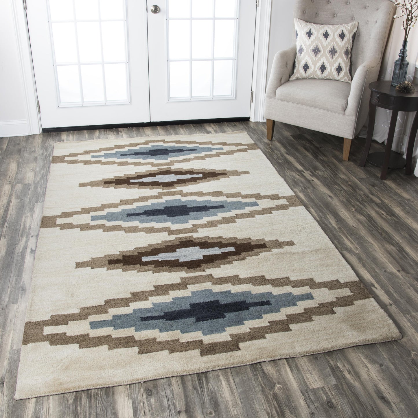 Tumble Weed Loft TL9056 Beige Hand-Tufted Rug - Rizzy