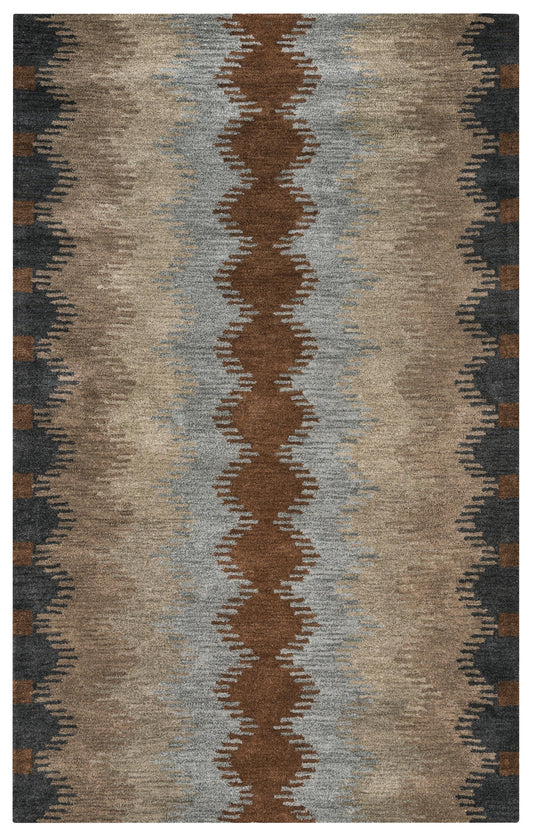Tumble Weed Loft TL9250 Brown Hand-Tufted Rug - Rizzy
