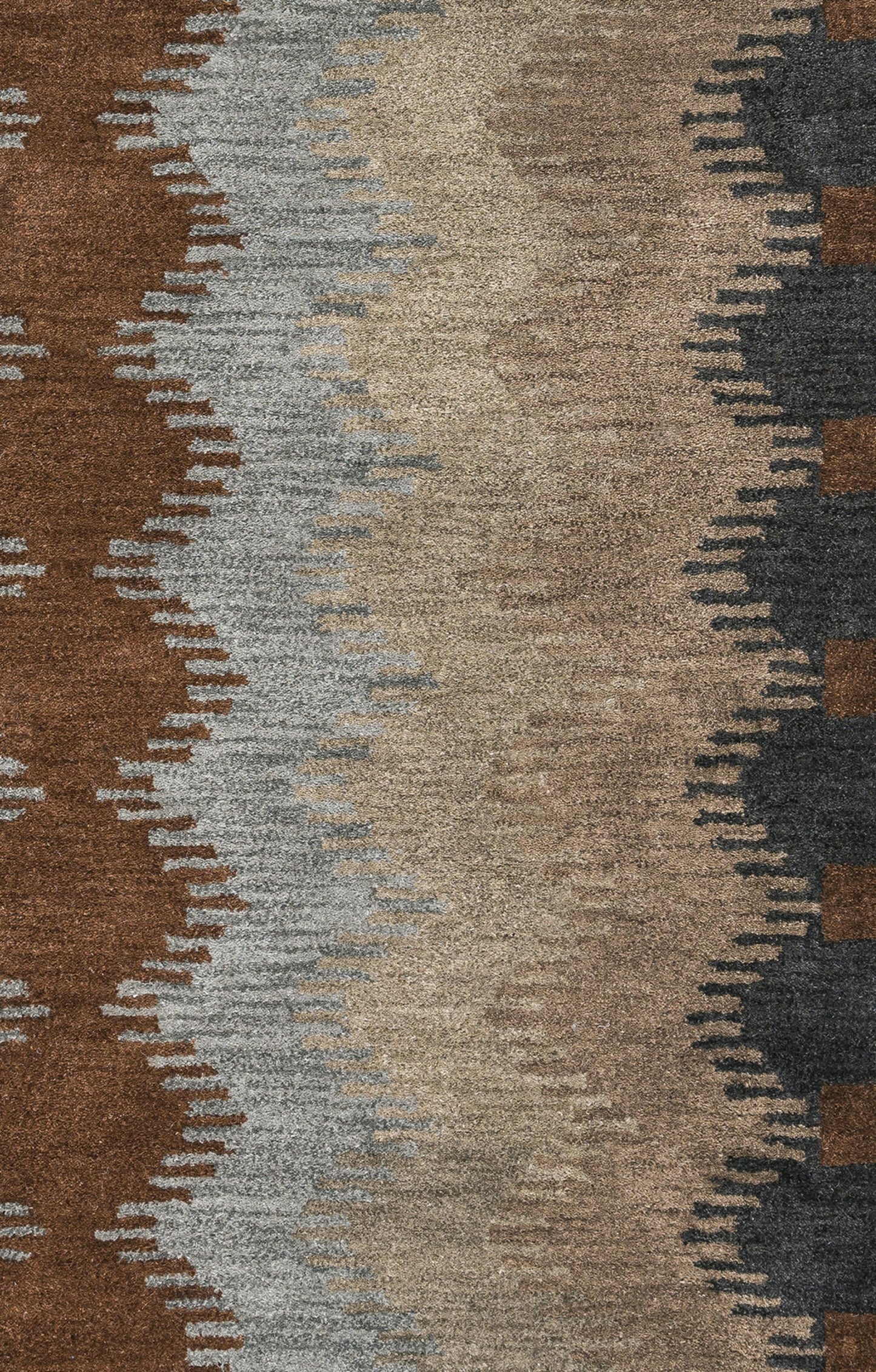 Tumble Weed Loft TL9250 Brown Hand-Tufted Rug - Rizzy
