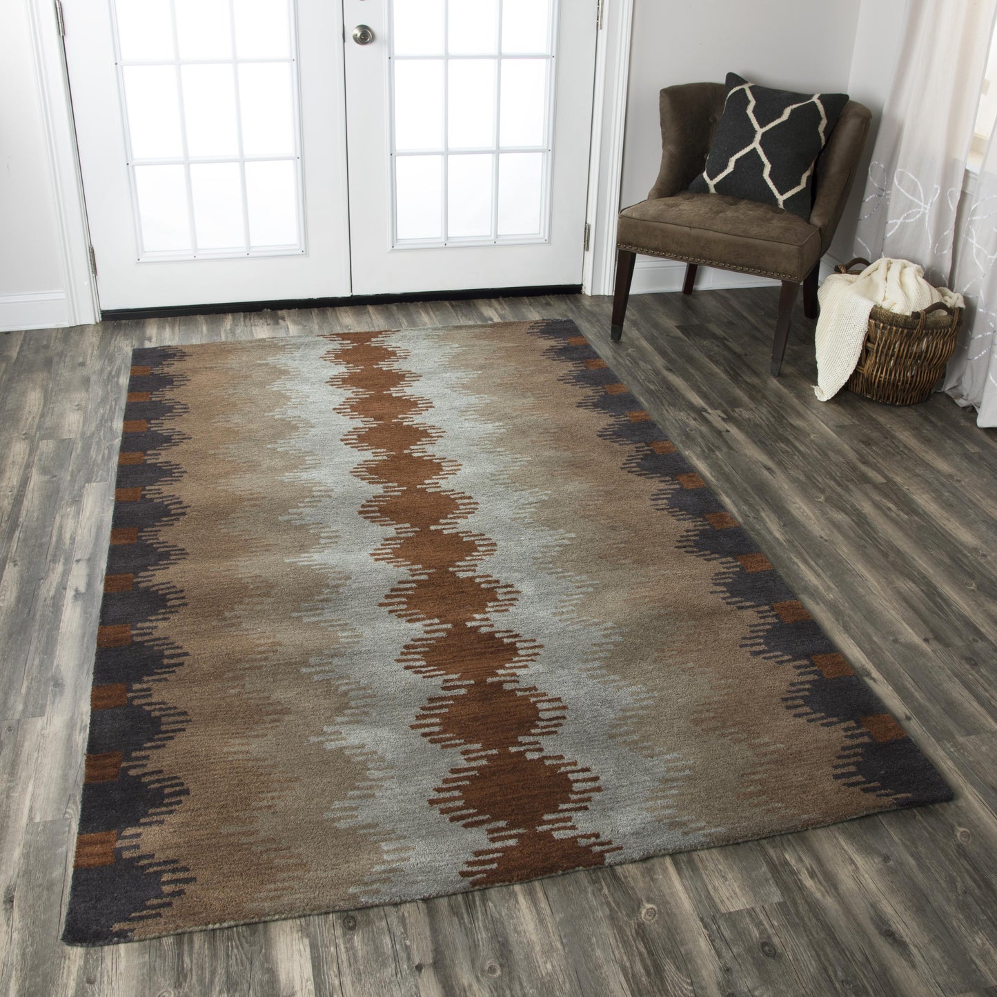 Tumble Weed Loft TL9250 Brown Hand-Tufted Rug - Rizzy