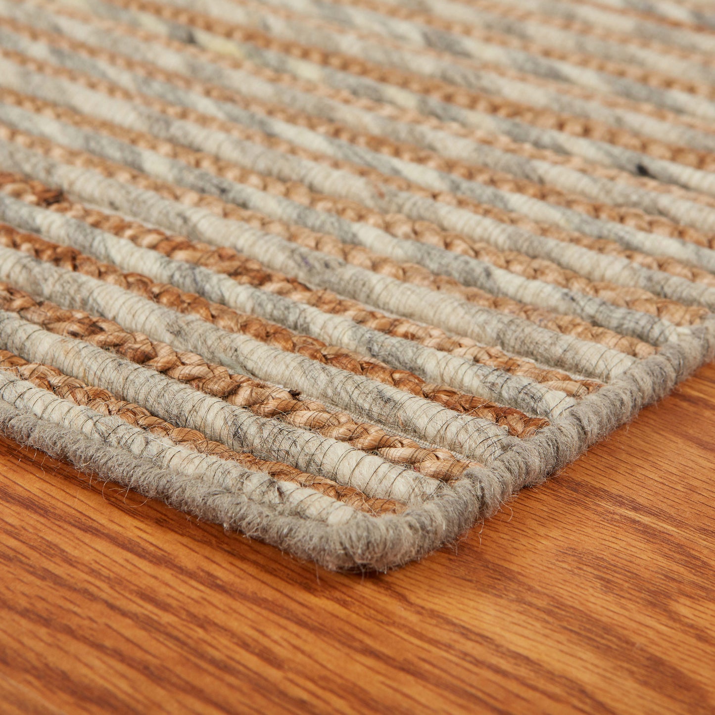 Topanga-81321 Coastal Handmade Silver Cotton Indoor Area Rug - LR Home