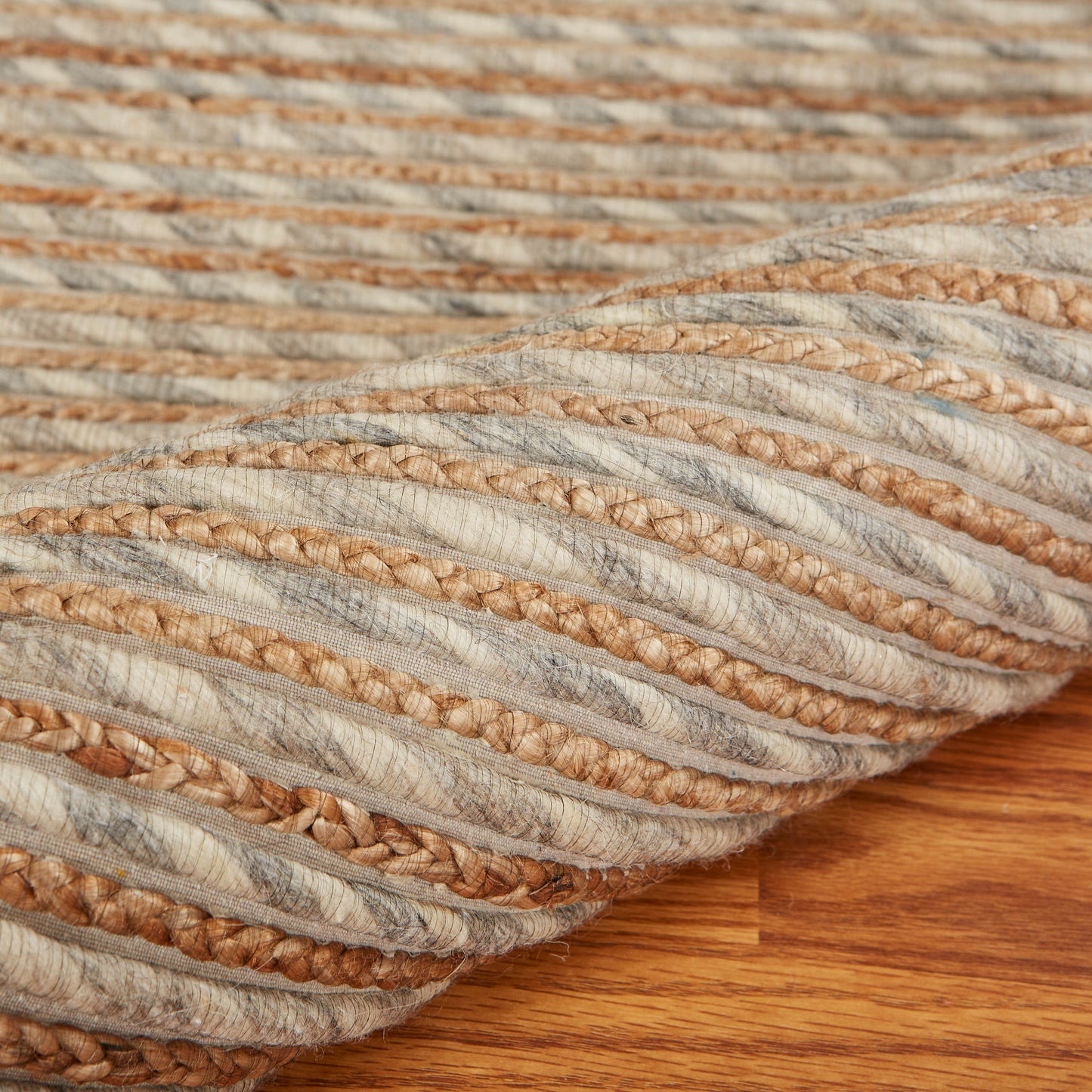 Topanga-81321 Coastal Handmade Silver Cotton Indoor Area Rug - LR Home