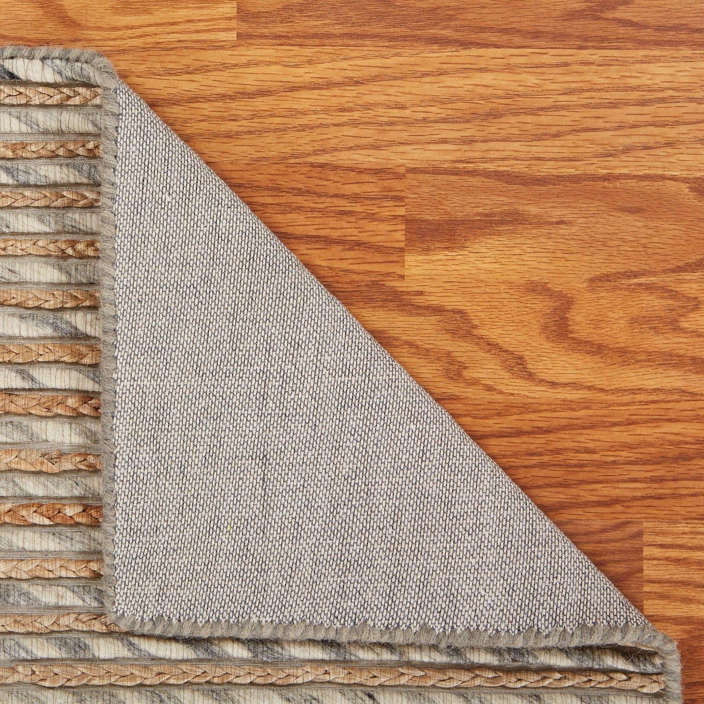 Topanga-81321 Coastal Handmade Silver Cotton Indoor Area Rug - LR Home