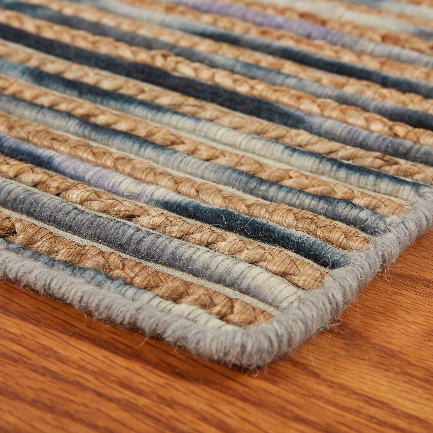 Topanga-81322 Coastal Handmade Dark Gray Cotton Indoor Area Rug - LR Home