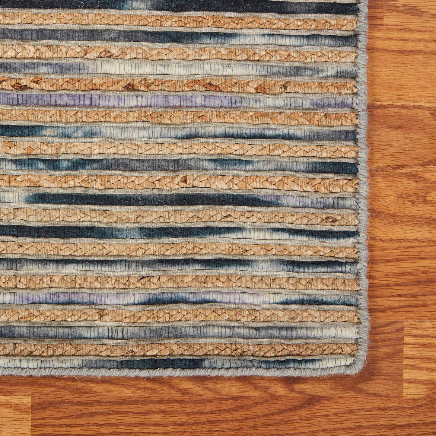Topanga-81322 Coastal Handmade Dark Gray Cotton Indoor Area Rug - LR Home