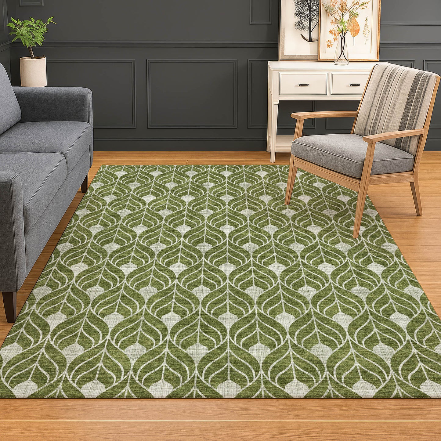 Machine Made The Reserve TR10 Olive - Dalyn Rugs