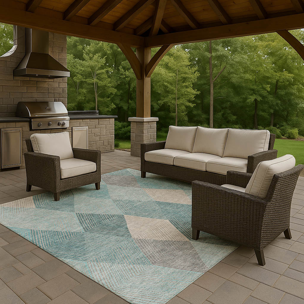 Machine Made The Reserve TR11 Turquoise - Dalyn Rugs