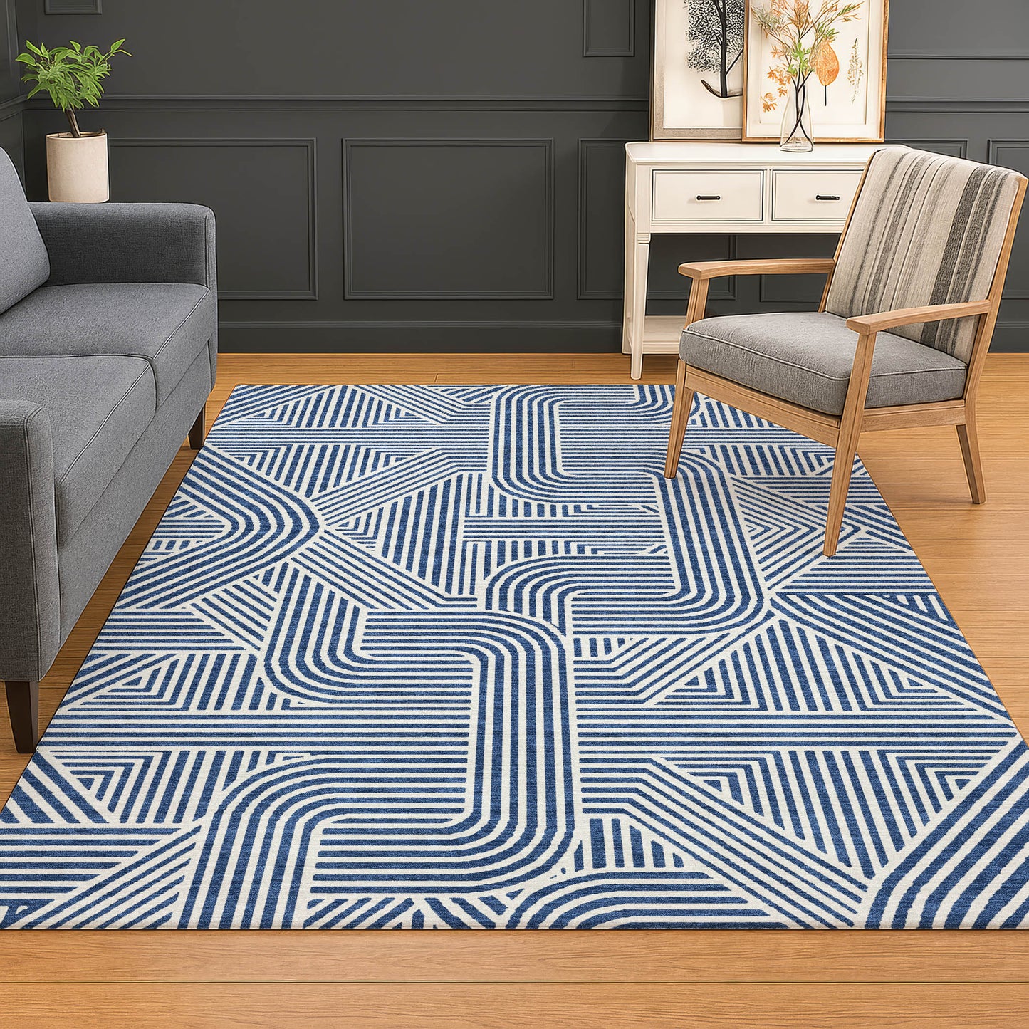 Machine Made The Reserve TR14 Navy - Dalyn Rugs