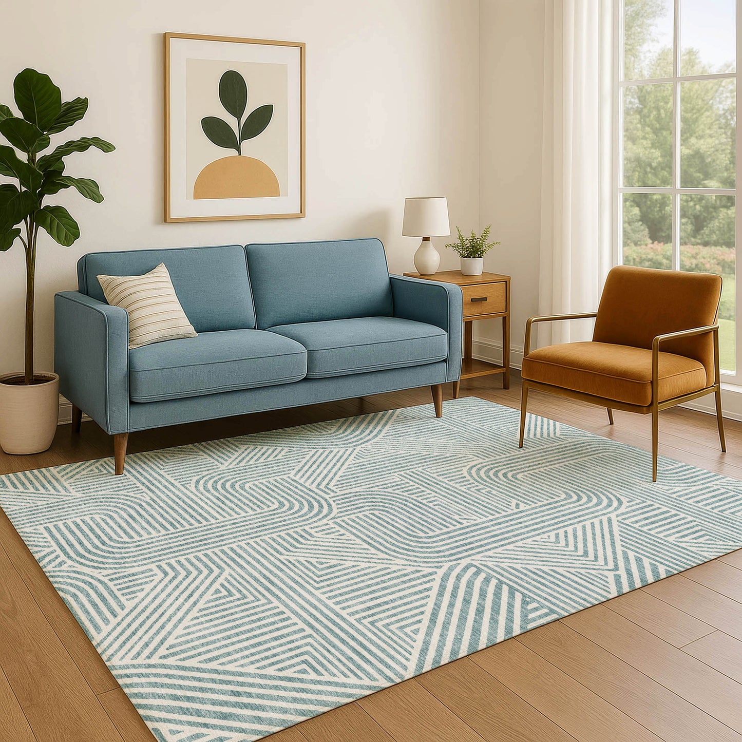 Machine Made The Reserve TR14 Teal - Dalyn Rugs