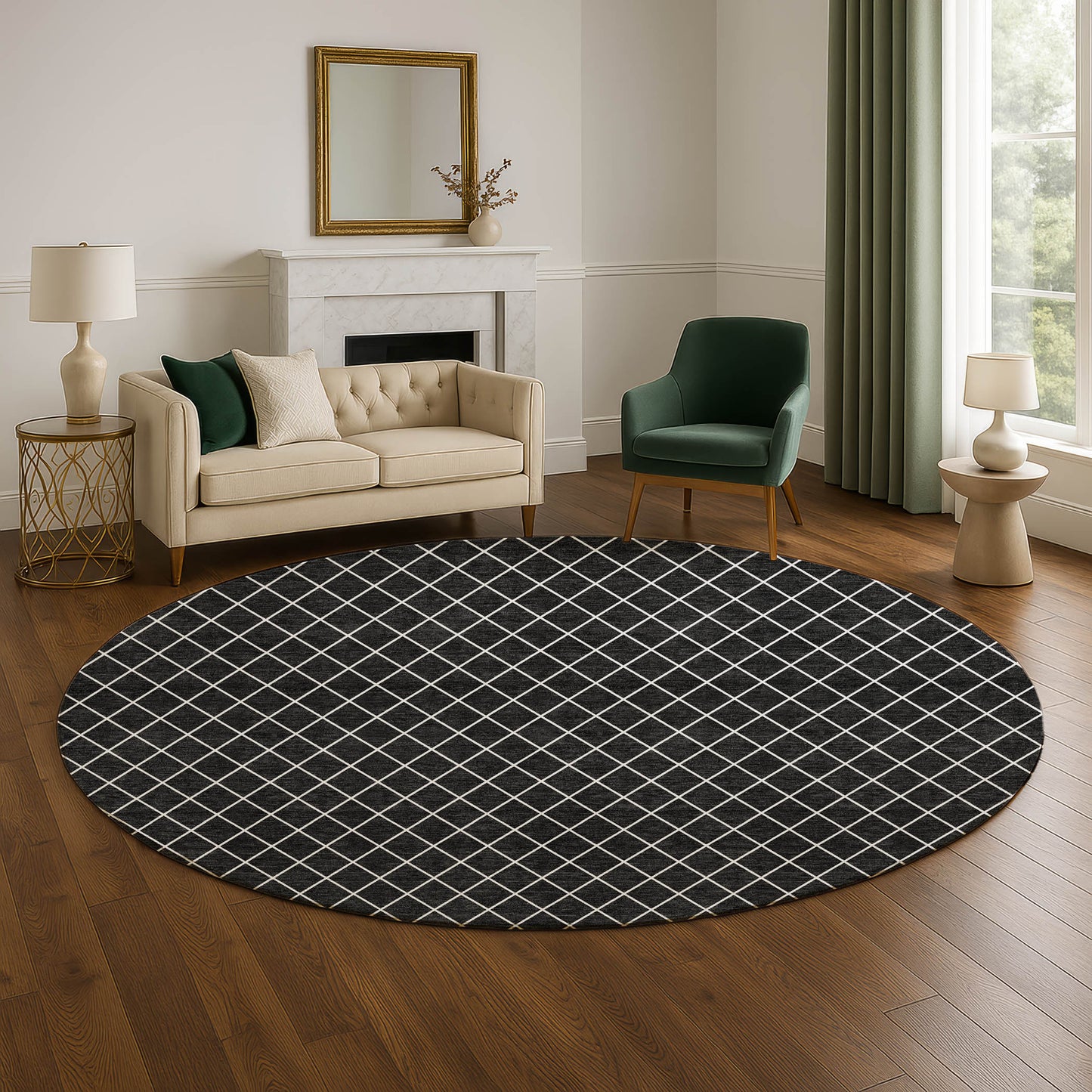Machine Made The Reserve TR15 Black - Dalyn Rugs