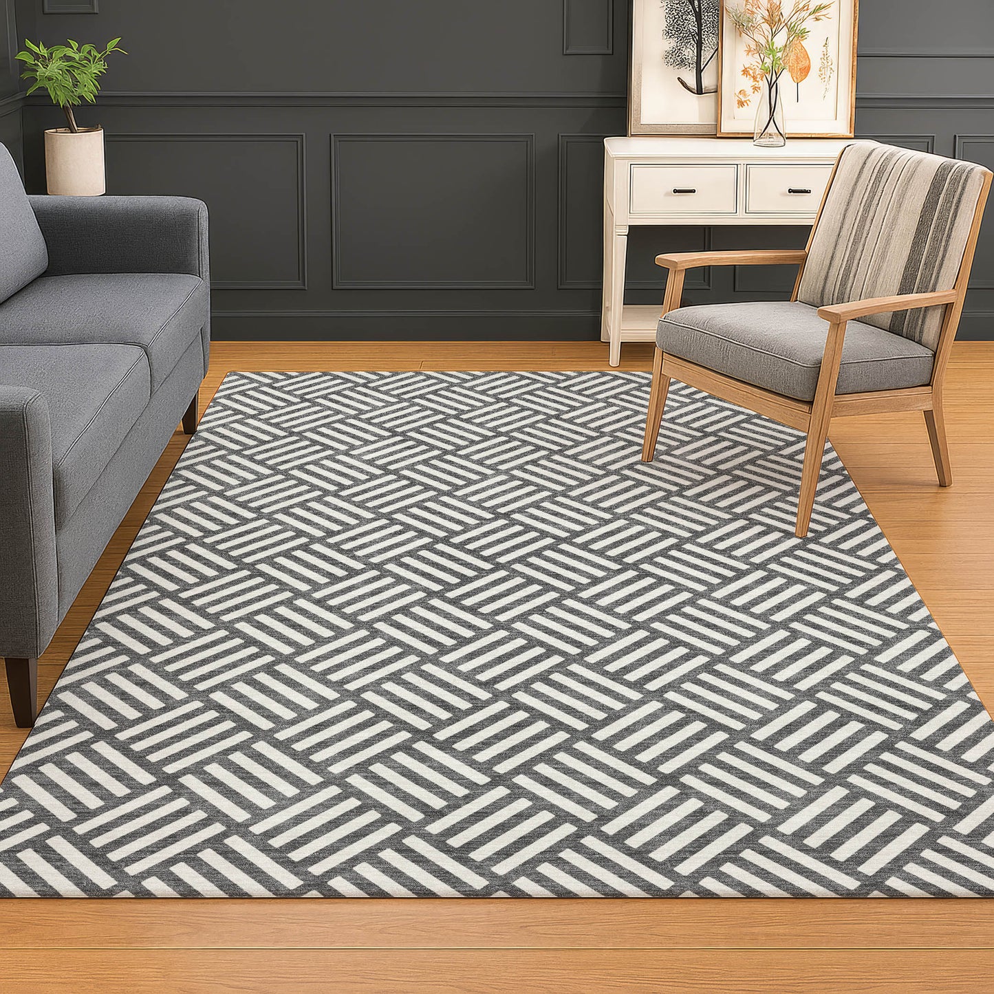 Machine Made The Reserve TR3 Charcoal - Dalyn Rugs