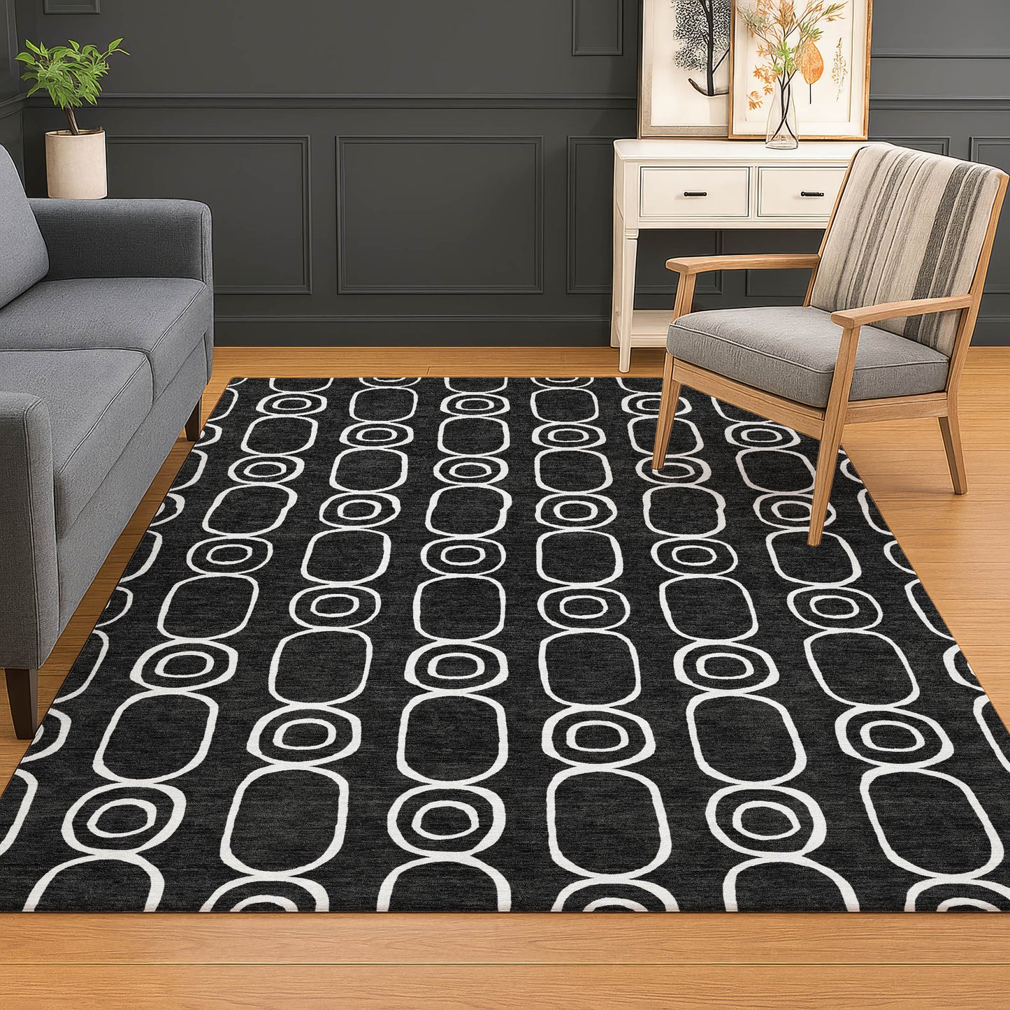 Machine Made The Reserve TR6 Black - Dalyn Rugs
