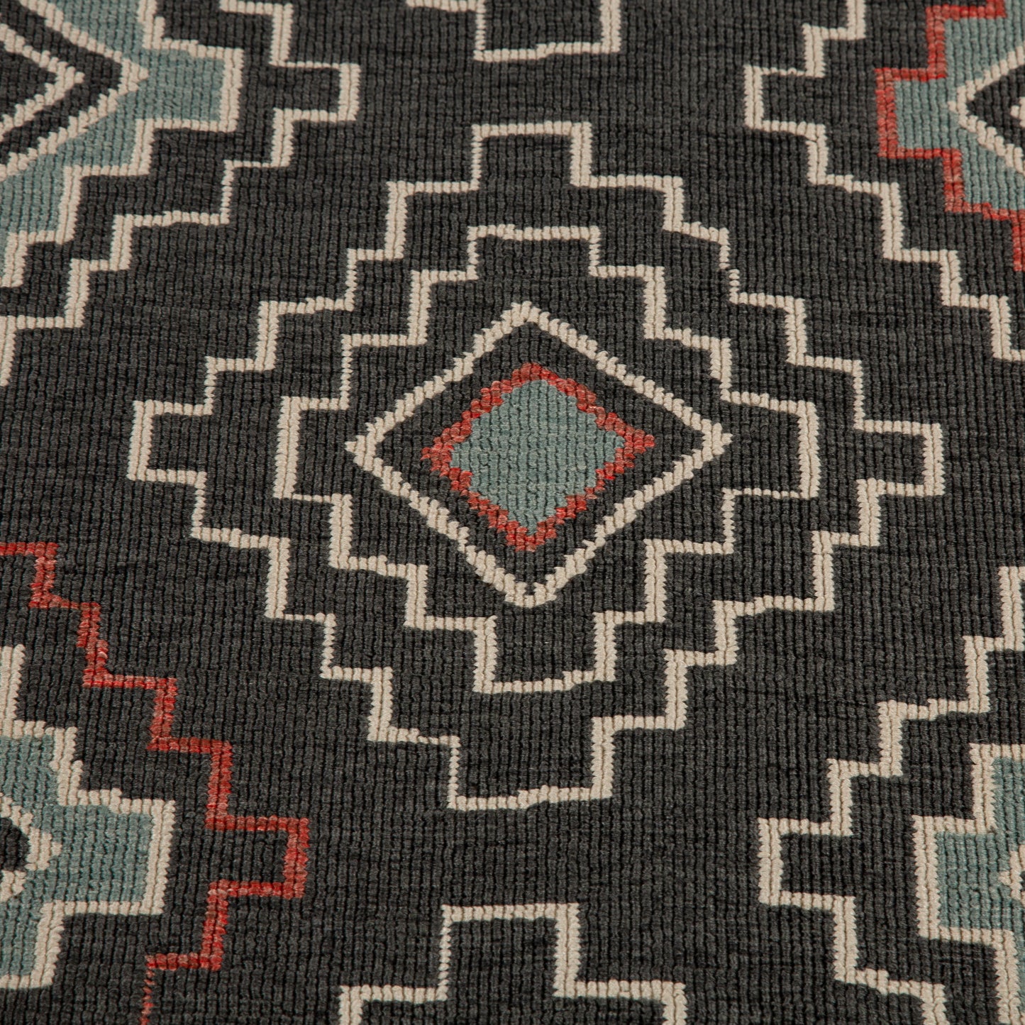 Tribu-82492 Bohemian/Eclectic Power-Loomed Black/Multi Polypropylene Indoor/Outdoor Area Rug - LR Home