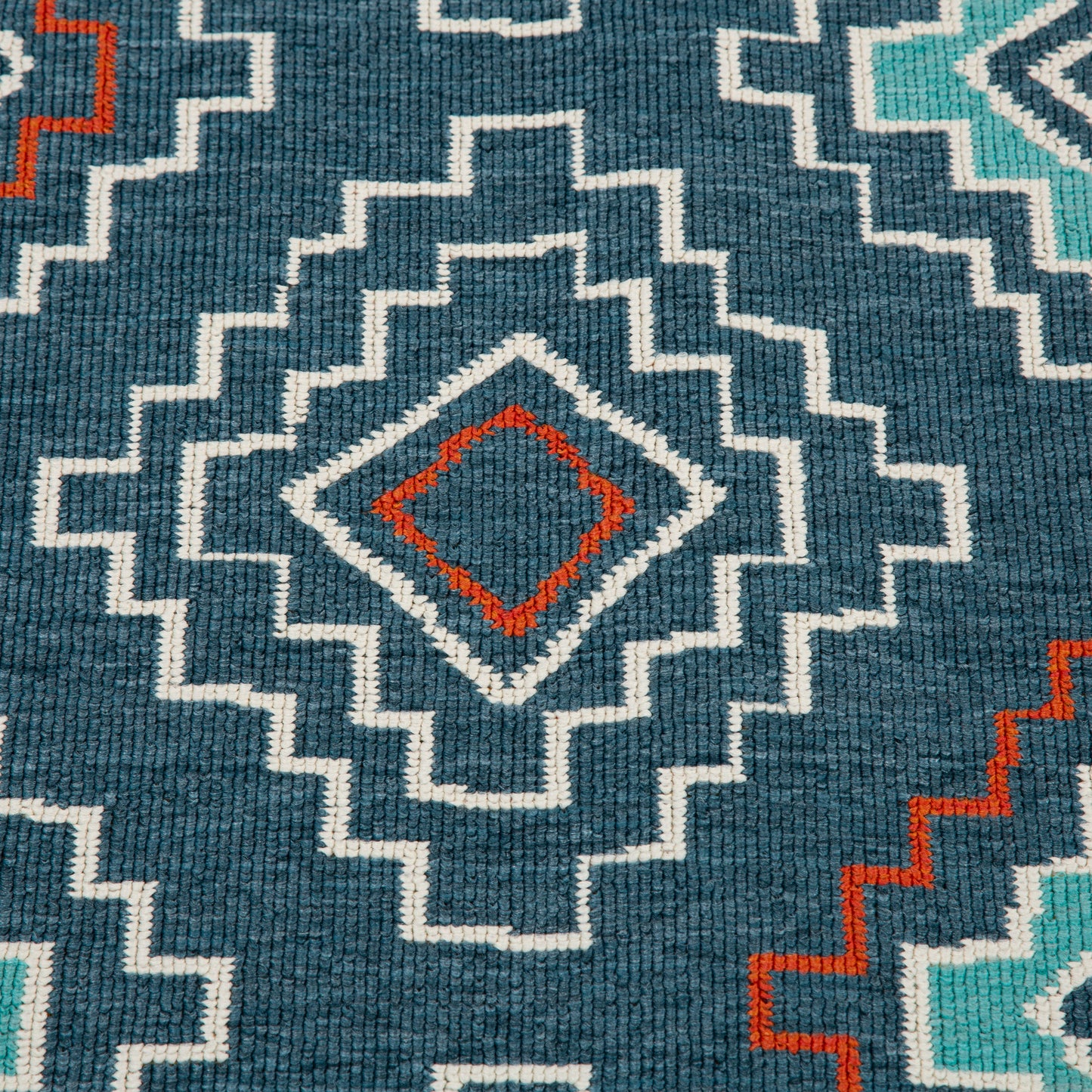 TRIBU-82492 Southwestern Machine Made Navy/Ivory Polypropylene Indoor/Outdoor Area Rugs - LR Home