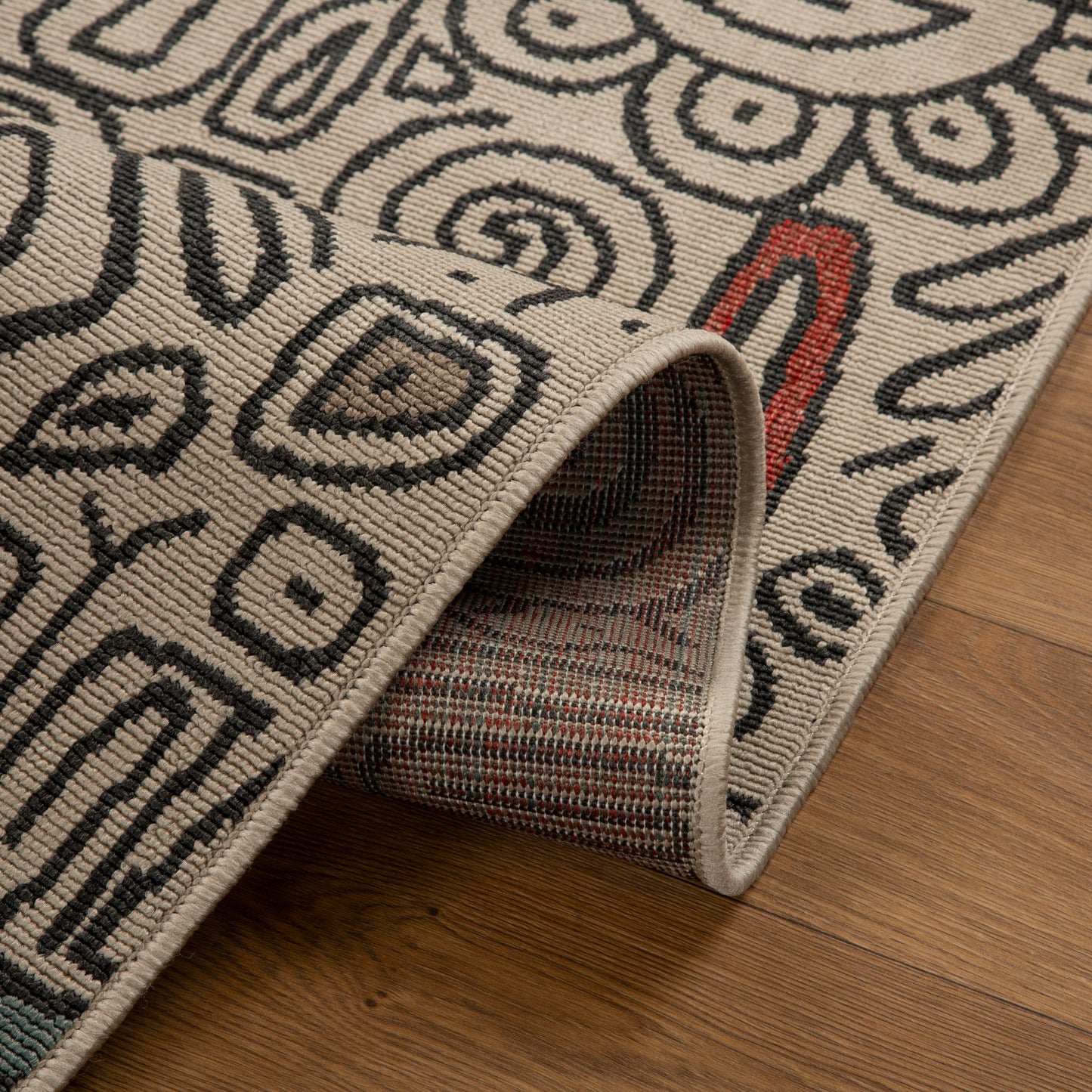 Tribu-82494 Bohemian/Eclectic Power-Loomed Beige/Multi Polypropylene Indoor/Outdoor Area Rug - LR Home