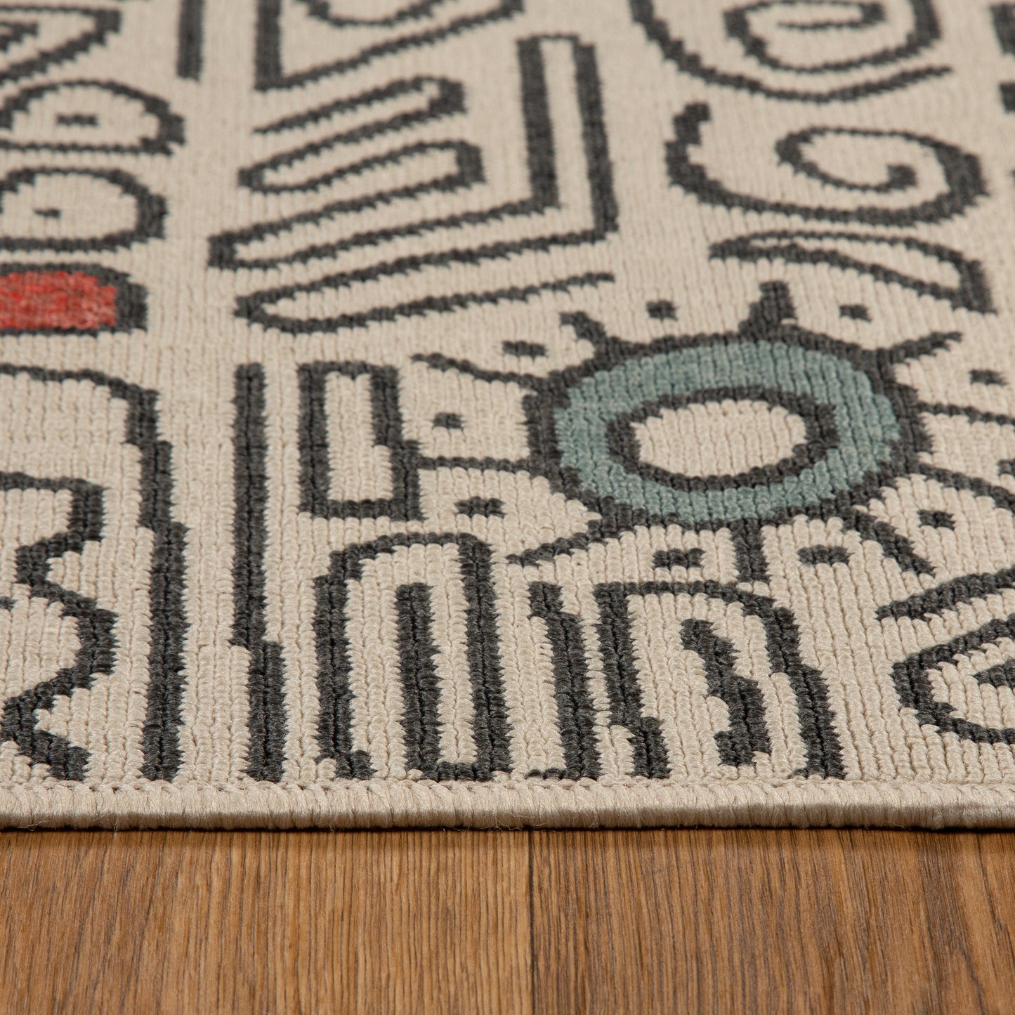 Tribu-82494 Bohemian/Eclectic Power-Loomed Beige/Multi Polypropylene Indoor/Outdoor Area Rug - LR Home