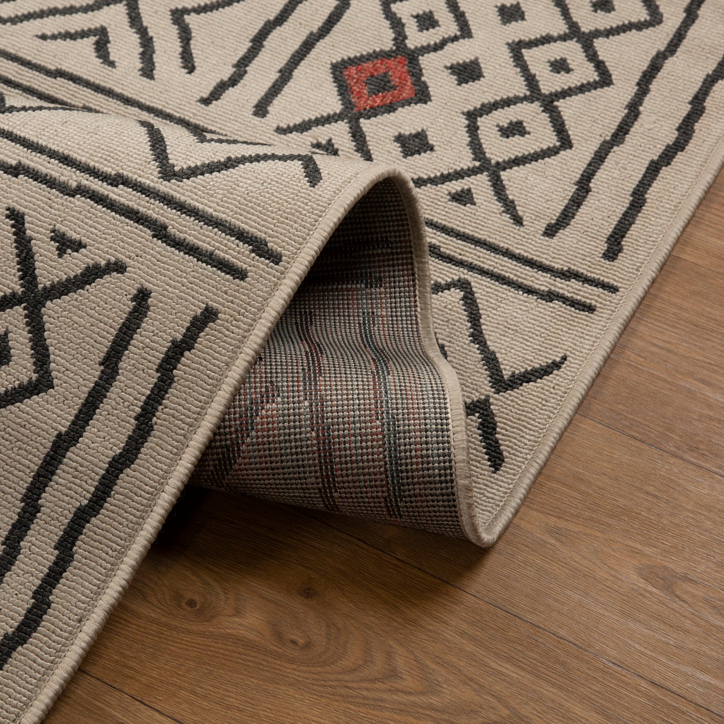 Tribu-82498 Bohemian/Eclectic Power-Loomed Beige/Multi Polypropylene Indoor/Outdoor Area Rug - LR Home