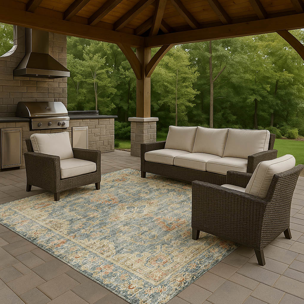 Machine Made Tuscany TU13 Teal - Dalyn Rugs