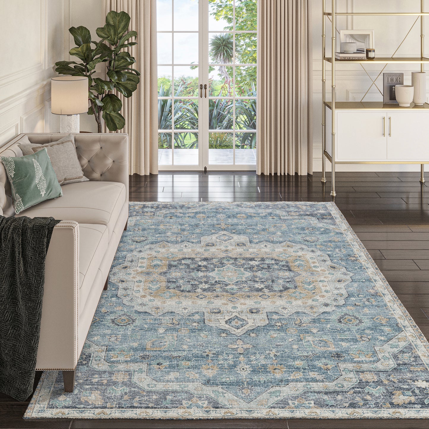 Machine Made Tuscany TU4 Blue - Dalyn Rugs