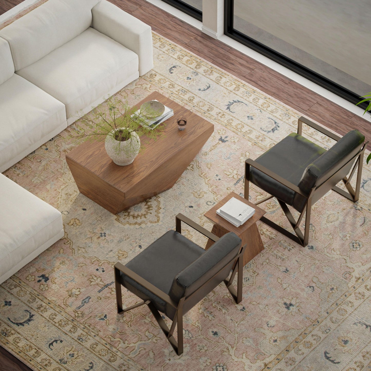 Tuscany TUS711 Dusty Rose Hand Knotted  Rug - Rizzy