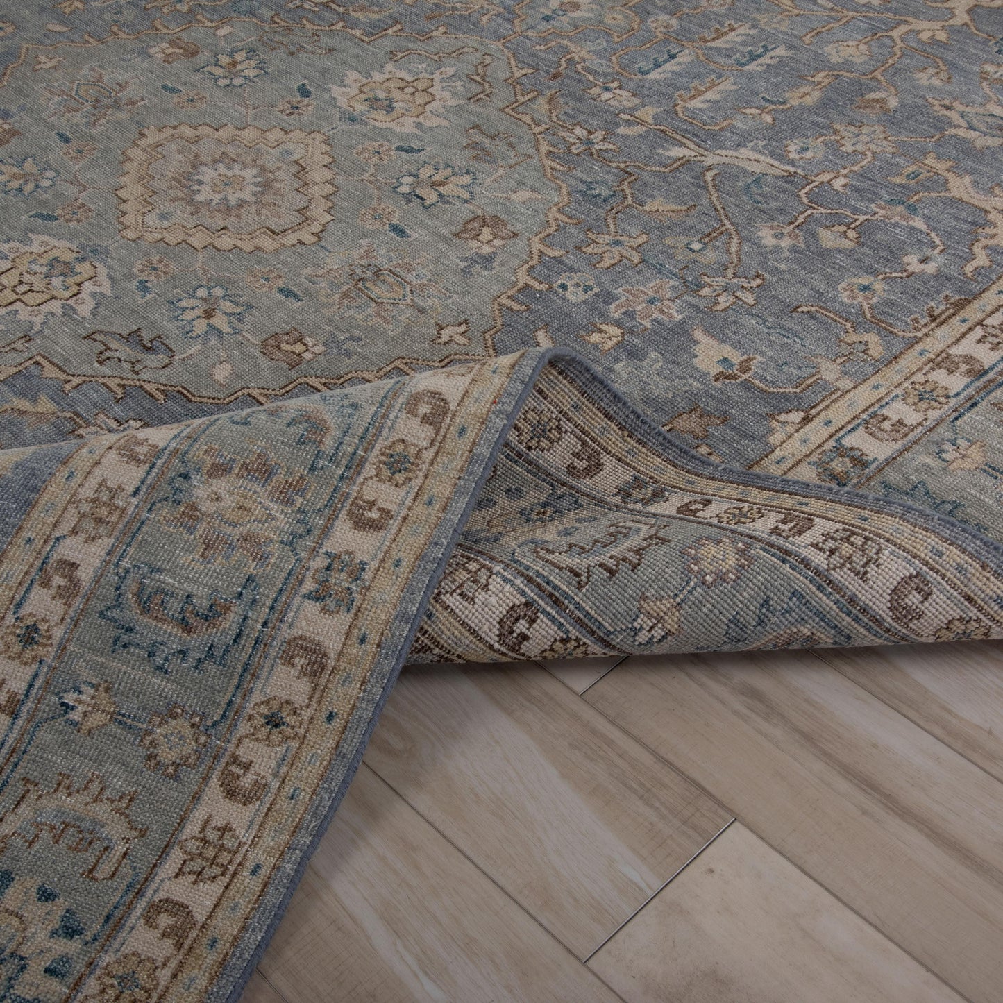 Tuscany TUS712 Gray Hand Knotted  Rug - Rizzy