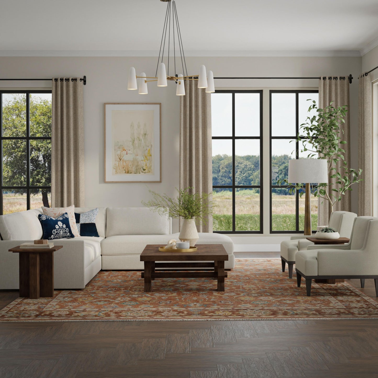 Tuscany TUS714 Rust Hand Knotted  Rug - Rizzy