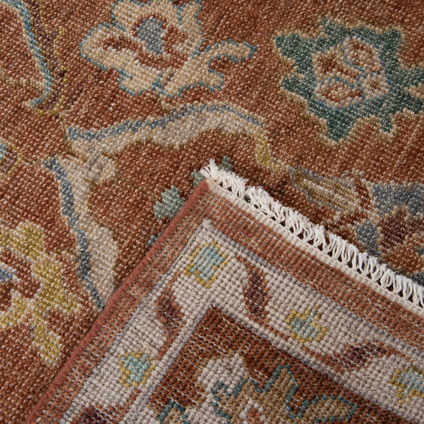 Tuscany TUS714 Rust Hand Knotted  Rug - Rizzy