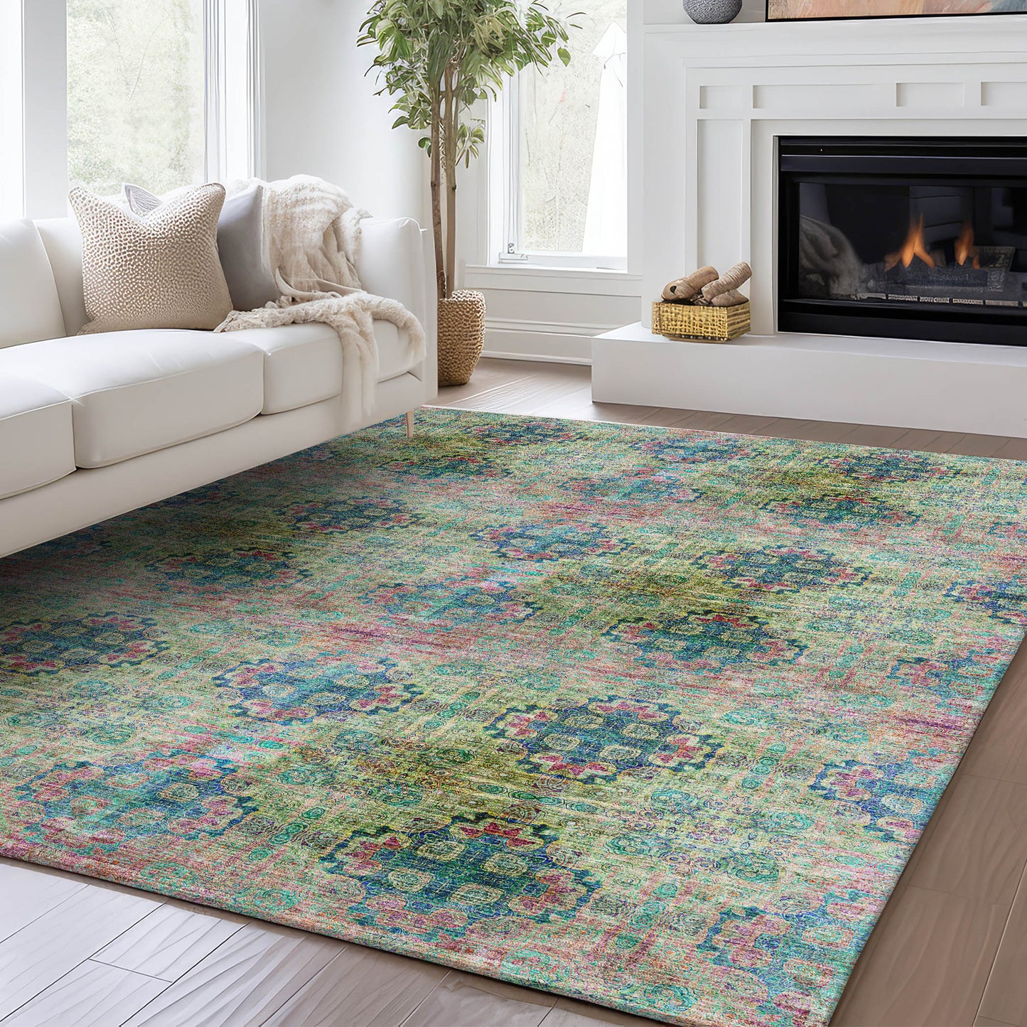 Machine Made Trevi TV16 Green - Dalyn Rugs