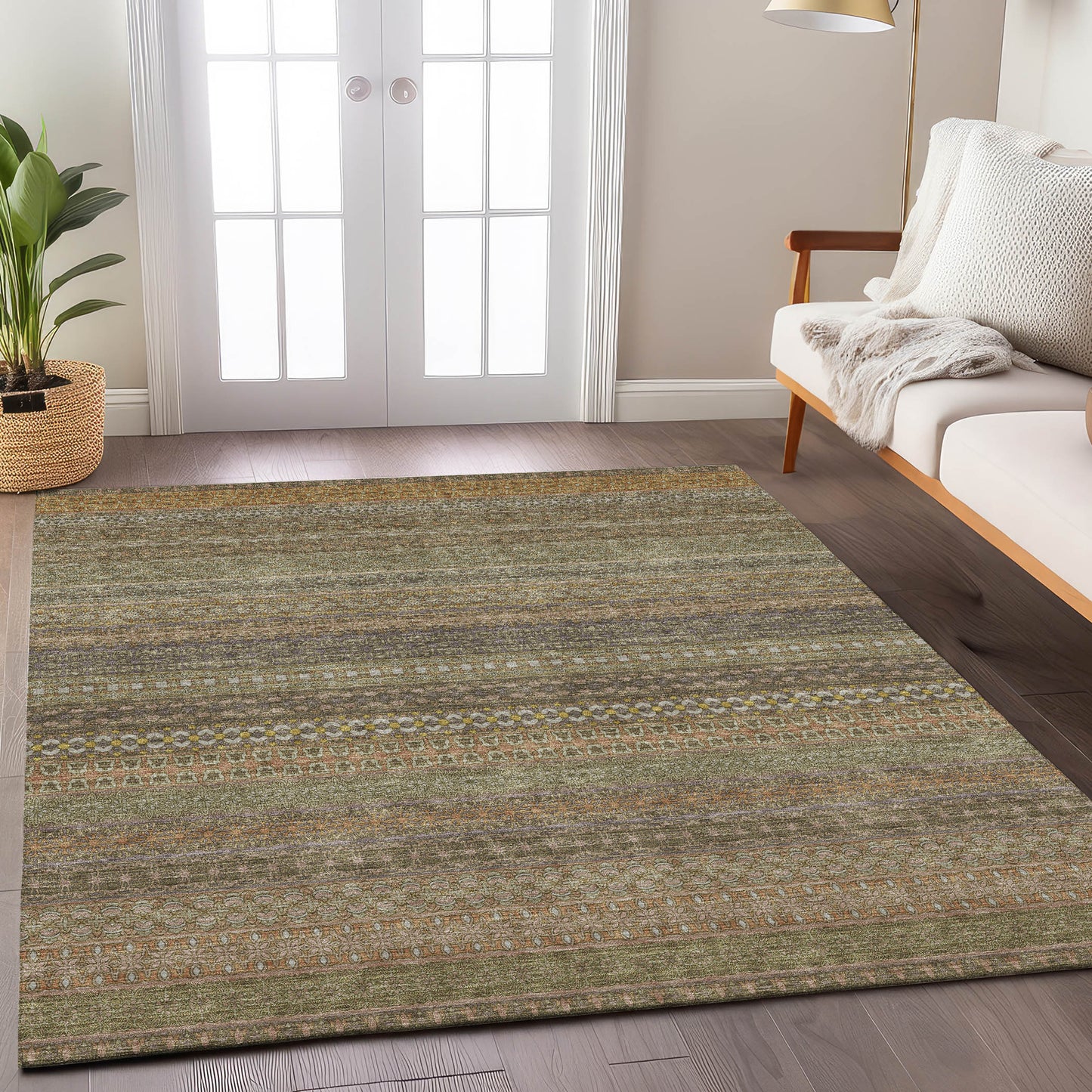 Machine Made Trevi TV3 Khaki - Dalyn Rugs