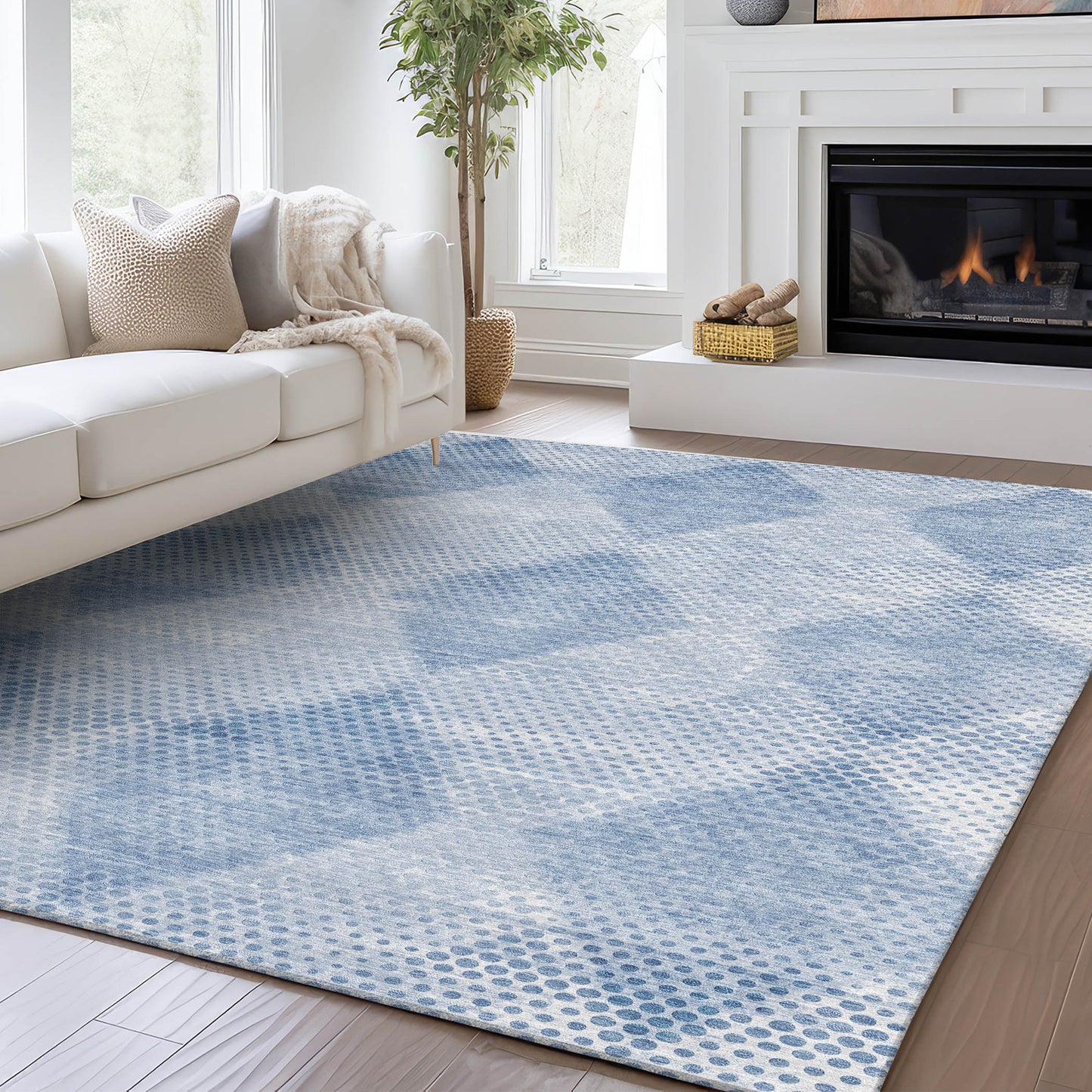 Machine Made Trevi TV4 Blue - Dalyn Rugs