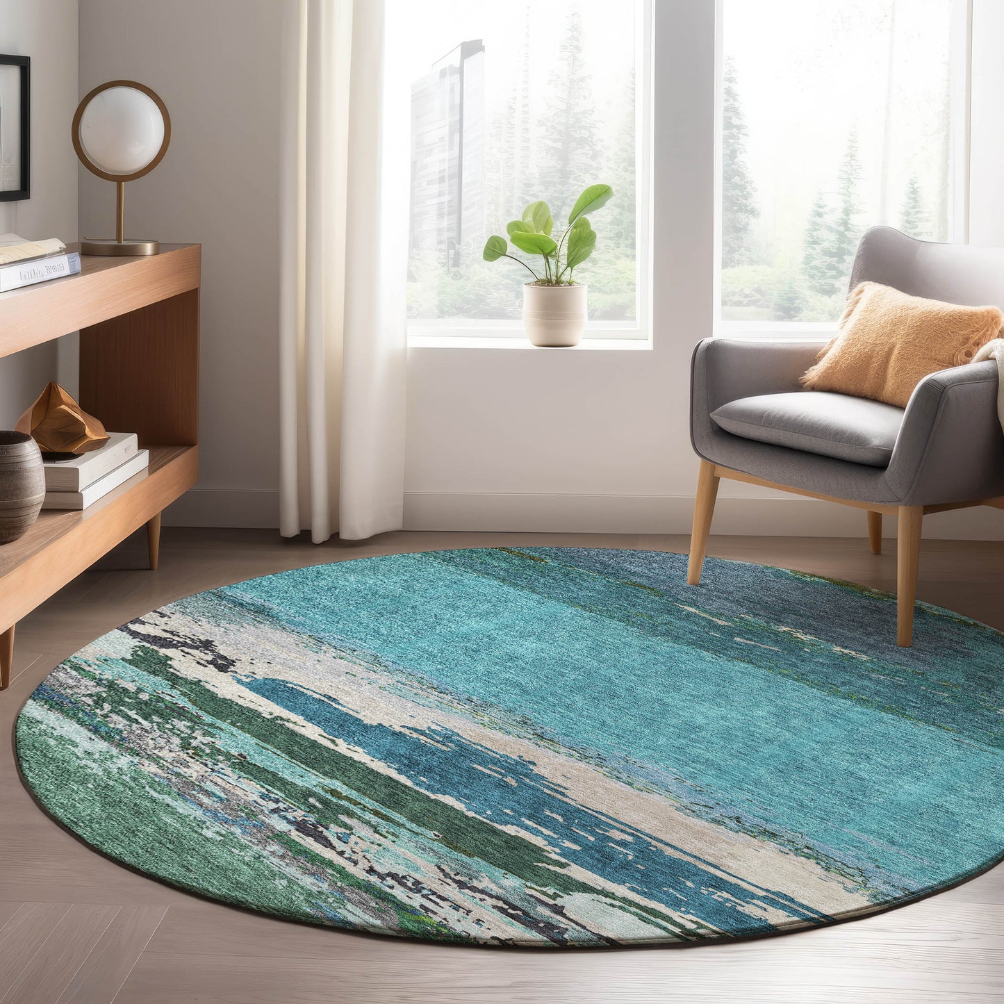 Machine Made Trevi TV8 Teal - Dalyn Rugs