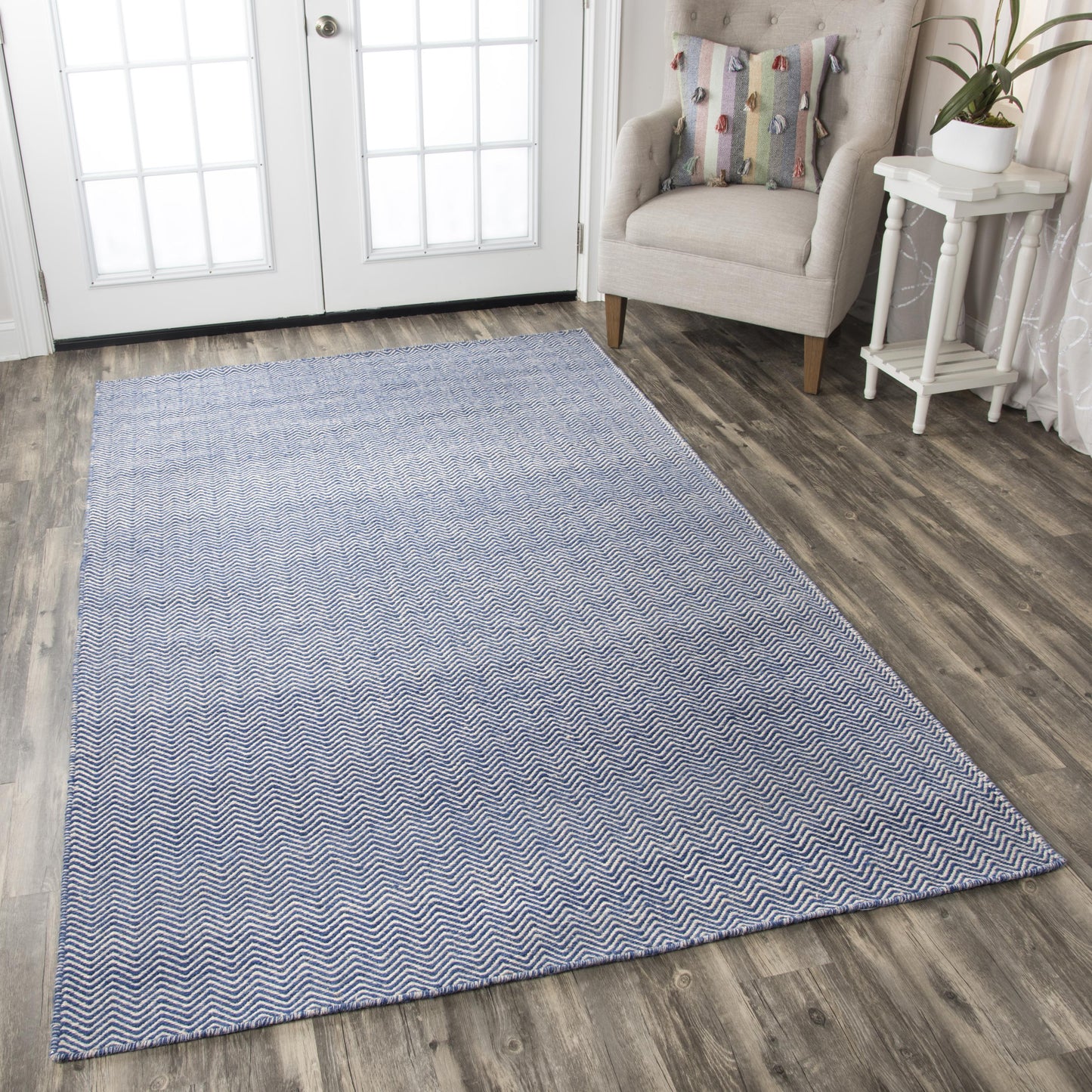 Twist TW2922 Blue Hand-Woven Rug - Rizzy